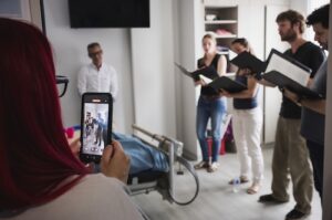 visuel hôpital chant libre Hotel de ville, Tourcoing, le 28 juin 2025